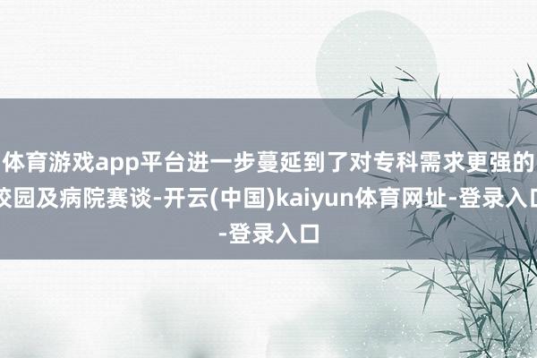 体育游戏app平台进一步蔓延到了对专科需求更强的校园及病院赛谈-开云(中国)kaiyun体育网址-登录入口