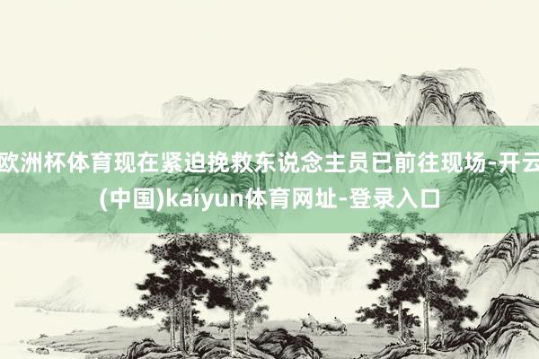 欧洲杯体育现在紧迫挽救东说念主员已前往现场-开云(中国)kaiyun体育网址-登录入口