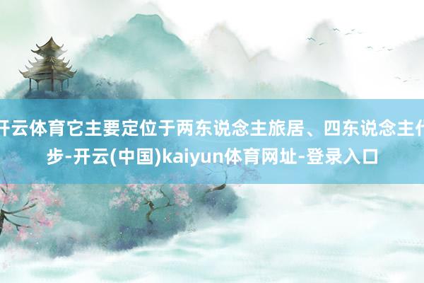 开云体育它主要定位于两东说念主旅居、四东说念主代步-开云(中国)kaiyun体育网址-登录入口