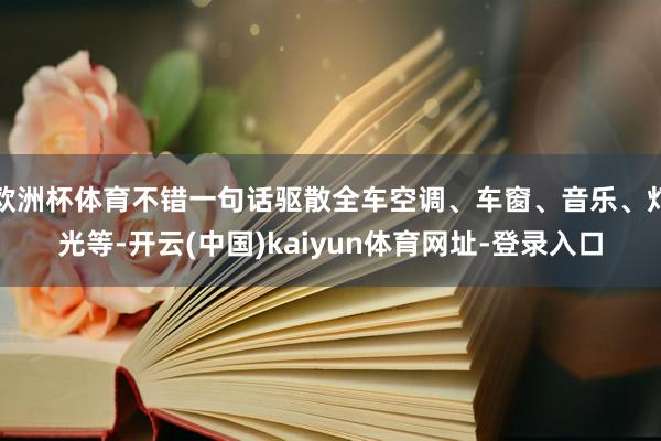 欧洲杯体育不错一句话驱散全车空调、车窗、音乐、灯光等-开云(中国)kaiyun体育网址-登录入口