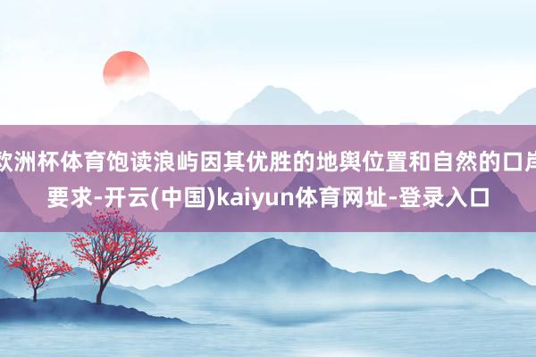 欧洲杯体育饱读浪屿因其优胜的地舆位置和自然的口岸要求-开云(中国)kaiyun体育网址-登录入口