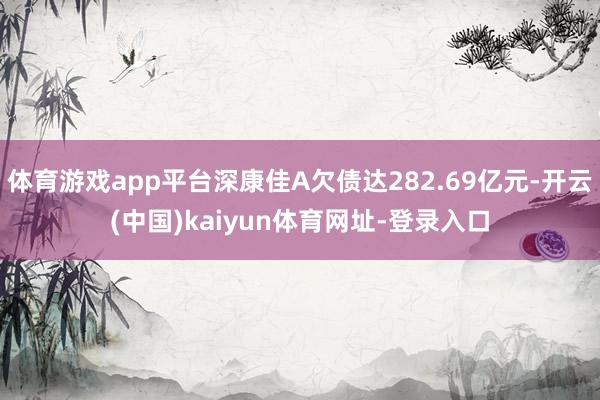 体育游戏app平台深康佳A欠债达282.69亿元-开云(中国)kaiyun体育网址-登录入口