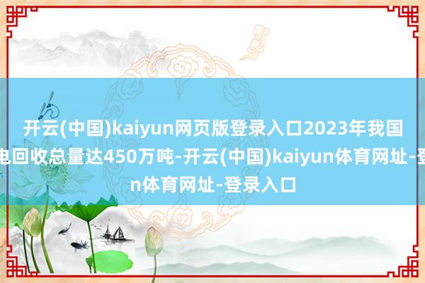 开云(中国)kaiyun网页版登录入口2023年我国废旧家电回收总量达450万吨-开云(中国)kaiyun体育网址-登录入口