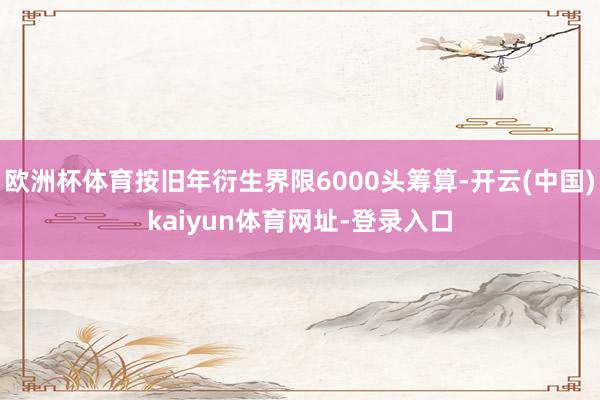 欧洲杯体育按旧年衍生界限6000头筹算-开云(中国)kaiyun体育网址-登录入口
