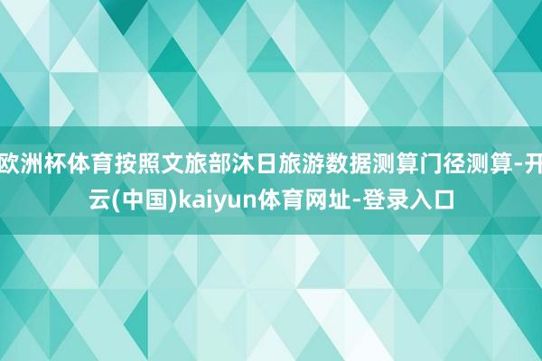 欧洲杯体育按照文旅部沐日旅游数据测算门径测算-开云(中国)kaiyun体育网址-登录入口