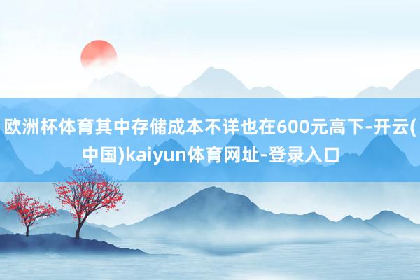 欧洲杯体育其中存储成本不详也在600元高下-开云(中国)kaiyun体育网址-登录入口